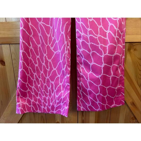 Lilly Pulitzer Women’s Wide Leg Pants Pink Rope Design Size 0 NWT(5488) - Picture 3 of 6
